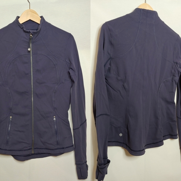 lululemon athletica Jackets & Blazers - Lululemon Define Jacket Full Zip Stretch Mock Neck Fitted Purple Size 10